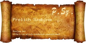 Prelich Szabina névjegykártya